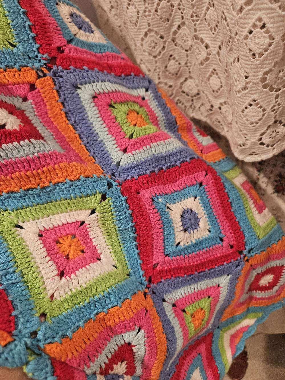 Show Me Your Mumu Multicolor Crochet Diamond Dress - Picture 3 of 6